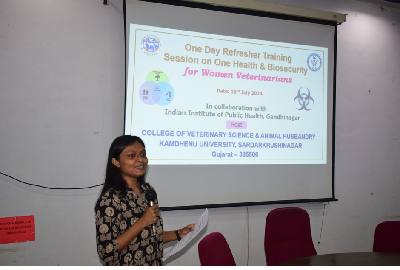 Training Organized On 'One Health & Biosecurity' for Women Veterinarians at Veterinary College, KU, Sardarkrushinagar