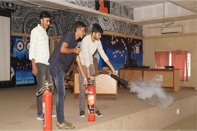 Fire Safety training for Staff and students under the aegis of NSS unit, veterinary College, KU, Junagadh.