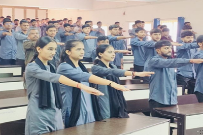 Celebration of 150 years of the National Song Vande Mataram at Polytechnic in Animal Husbandry, Kamdhenu University, Deesa. Celebration of 150 years of the National Song Vande Mataram at Polytechnic in Animal Husbandry, Kamdhenu University, Deesa.