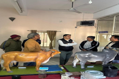 “Visit of Dr. Amit Nain, Member of VCI and BOM, KU at Polytechnic in Animal Husbandry and Dr. V. M. Jhala Clinical Complex, Kamdhenu University, Deesa”
