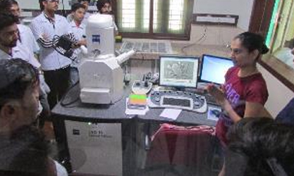 Visit of electron microscopic facilities at bitechnology lab. JAU, Junagadh