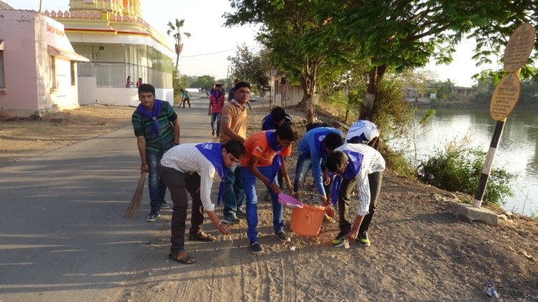 Cleaning event at botanical garden and gira waterfall as a part of NSS special camp
