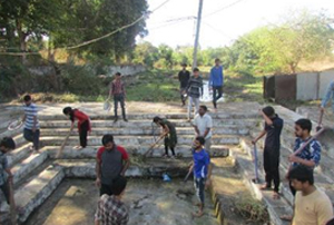 Cleaning Activities in and Around the Satadhar Temple