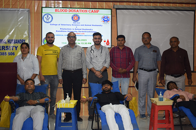 Blood Donation Camp Organized at College of Veterinary Science & A.H, Kamdhenu University, Sardarkrushinagar