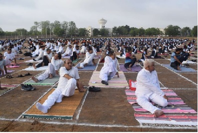 International Yoga Day Celebration by COVS & A.H., Sardarkrushinagar