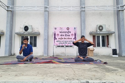The International Day of Yoga Celebrated at Veterinary College, KU, Junagadh Under the Aegis of NSS Unit