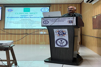 Department of Clinics, College of Veterinary Science & A.H., Kamdhenu University, Sardarkrushinagar, organized clinical meet in collaboration with Hester Bioscience