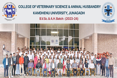 Valedictory Function of 12th Outgoing Batch of B.V.Sc. & A.H. (AY: 2023-24) College of Veterinary Science & A.H., Kamdhenu University, Junagadh