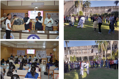 Workshop on "Womens safety and self defence" on 06/03/25 for the girl students at sardarkrushinagar