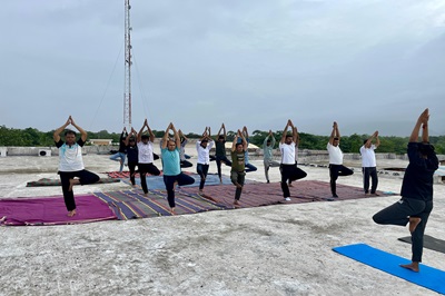 Celebration of International Yoga Day by NSS Unit of Veterinary College, Kamdhenu University, Junagadh