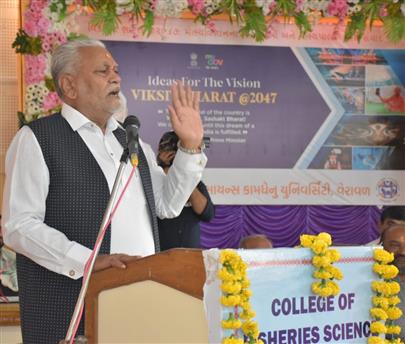 "Viksit Bharat @2047: Voice of Youth" event held at College of Fisheries Science, KU, Veraval on 30/12/2023