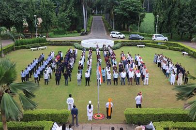 Flag Hoisting Ceremony at Veterinary College, Anand