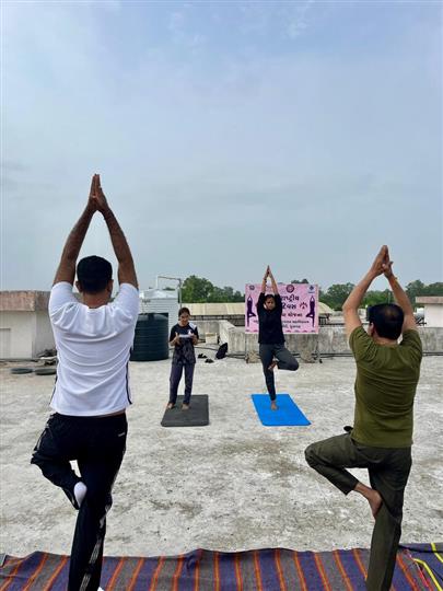 Celebration of International Yoga Day by NSS Unit of Veterinary College, Kamdhenu University, Junagadh