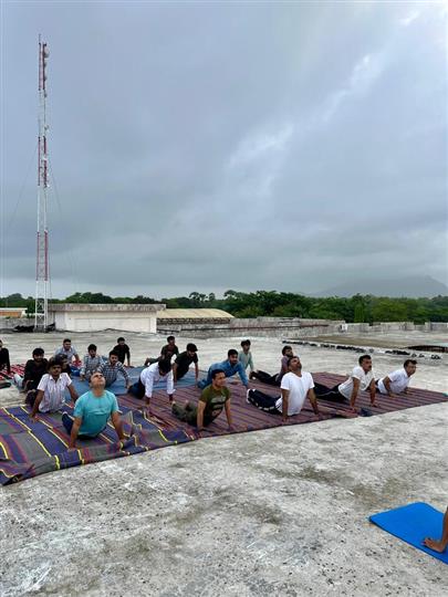 Celebration of International Yoga Day by NSS Unit of Veterinary College, Kamdhenu University, Junagadh