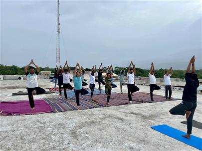 Celebration of International Yoga Day by NSS Unit of Veterinary College, Kamdhenu University, Junagadh