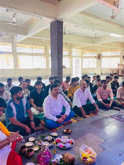 Celebration of "Ganesh Mahotsav" at Nachiketa Boys Hostel, College of Dairy Science, Kamdhenu University, Amreli.
