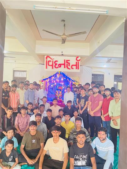 Celebration of "Ganesh Mahotsav" at Nachiketa Boys Hostel, College of Dairy Science,  Kamdhenu University, Amreli.