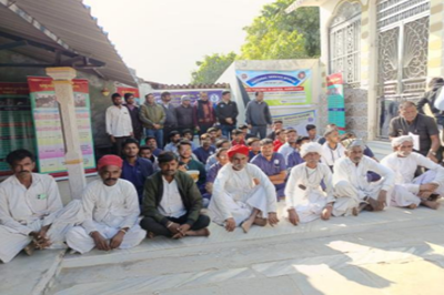 “Deworming camp for sheep and goat by Polytechnic in Animal Husbandry, Kamdhenu University, Deesa”