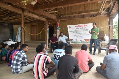 Pashu Vigyan Kendra, Waghai, Conducts Method Demonstration, Goshti, and Field Visit in Barkhandhiya village of Dang