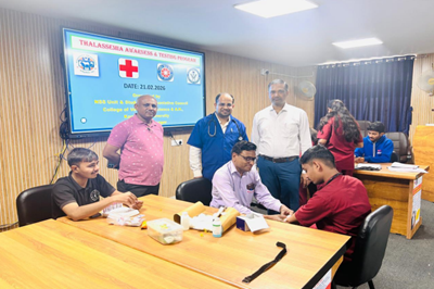 "THALASSEMIA AWARENESS CUM TESTING PROGRAMME" AT VETERINARY COLLEGE, SARDARKRUSHINAGAR "THALASSEMIA AWARENESS CUM TESTING PROGRAMME" AT VETERINARY COLLEGE, SARDARKRUSHINAGAR